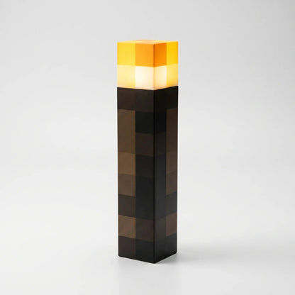 Minecraft Lamp | Pixel Fakkel Met Warm LED Licht